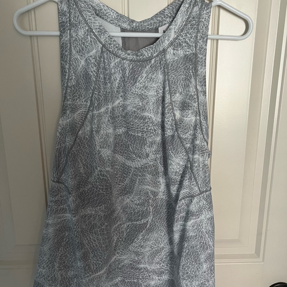 All In Motion Workout Tank Grey & White Size S
